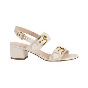 Agl Lala Straps Leather Sandal, White